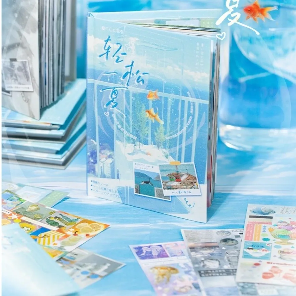 Cute Die-cut 3D Sticker Book Collage Material Cartoon Style Decorative Stickers Wind-Cut Film Cut Film Coil Diary Sticker