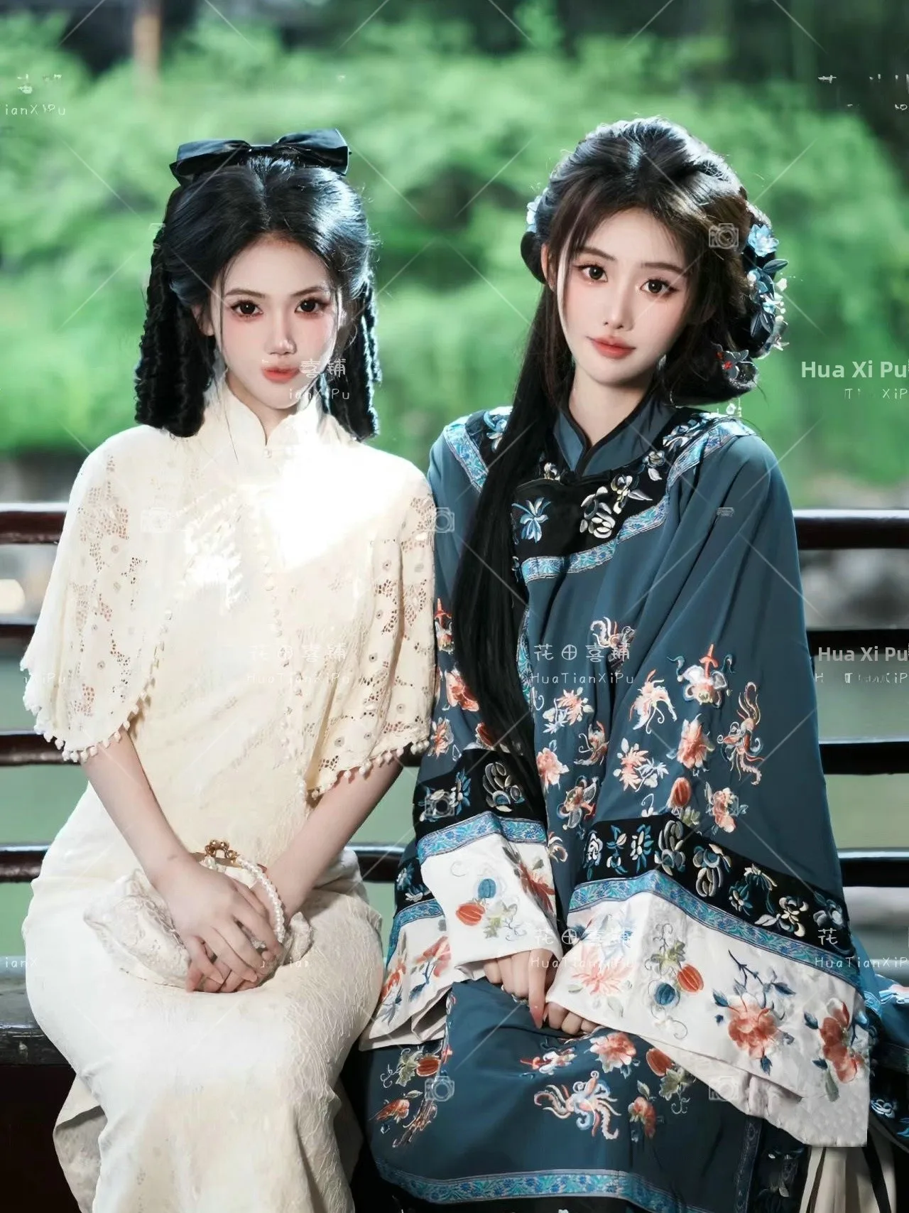 

Blue And White Porcelain Hanfu Women's Photography Clothing Travel Shoot Girlfriend Vintage Qing Gege Suit Ethnic Fashion