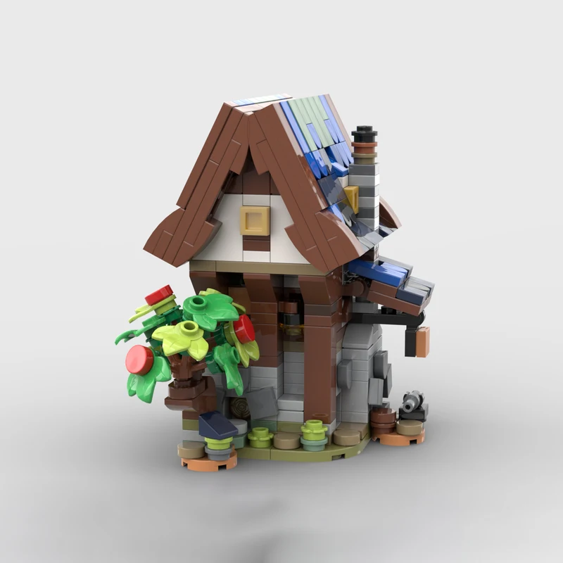 MOC Building Blocks ของเล่นยุคกลาง MINI Blacksmith รุ่น 431 ชิ้น Creative ASSEMBLY ชุดของเล่นวันหยุดของขวัญ