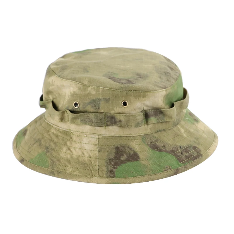 Herren Panama Hut Fischerhut Taktischer Sonnenschutz Tarnfarben Outdoor Reise Klettern Angeln Kappe Training Strand Herren Wanderhut – Detail 18
