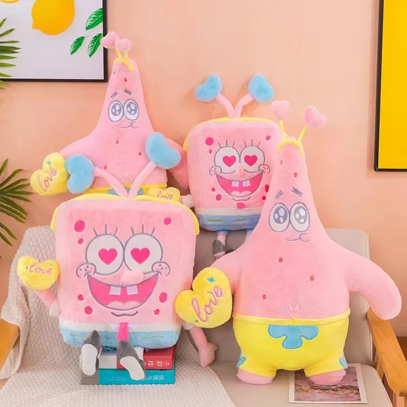 45-100CM SpongeBob SquarePants Patrick Star Doll Anime Cartoon Plush Toy Soft Cute Stuffed Collection Children's Birthday Gift