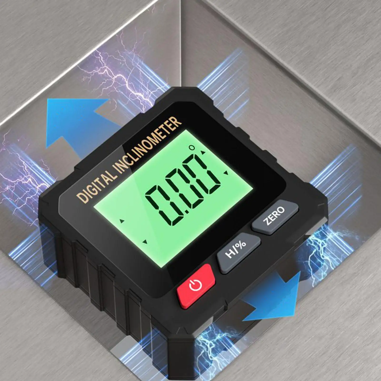 

Цифровой угловой искатель, 4-сторонние магнитные транспортиры с подсветкой, магнитный угломер для деревообработки, гольфа, дома, ремонта дверей