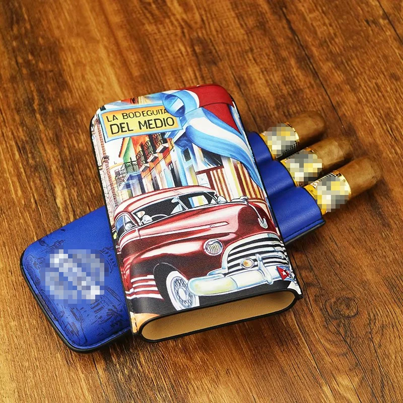 휴대용 클래식 시가 여행 케이스 가죽 포켓 쿠바 시가 - Travel Accessories Gifts For Men 리뷰 및 가격