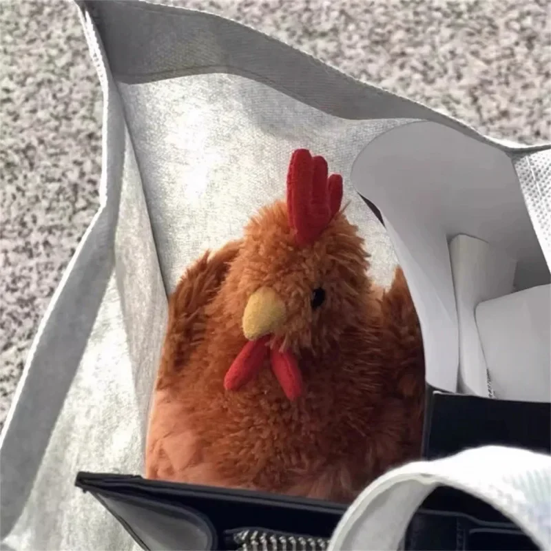 Heißer Verkauf: 20cm Cartoon-Simulations-Huhn Plüsch-Hahn-Puppe, Kreatives Plüsch-Kinderspielzeug – Detail 5