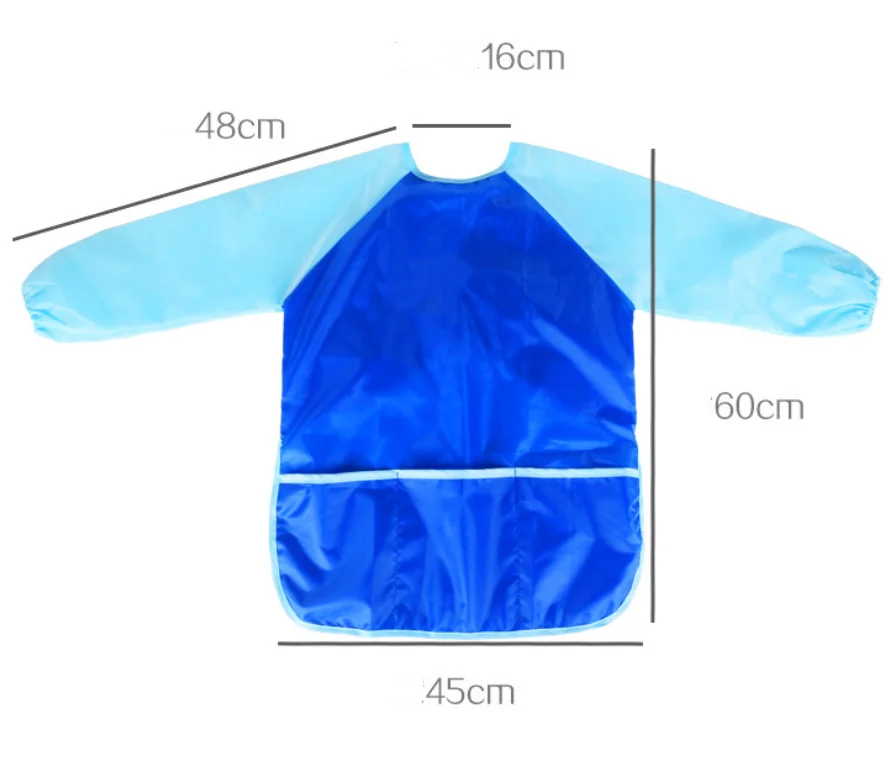 5-8Y Kids Apron Painting Waterproof Anti Wear Childrens Apron Costume Smock Kids Craft Blouse for Children Kid Childs