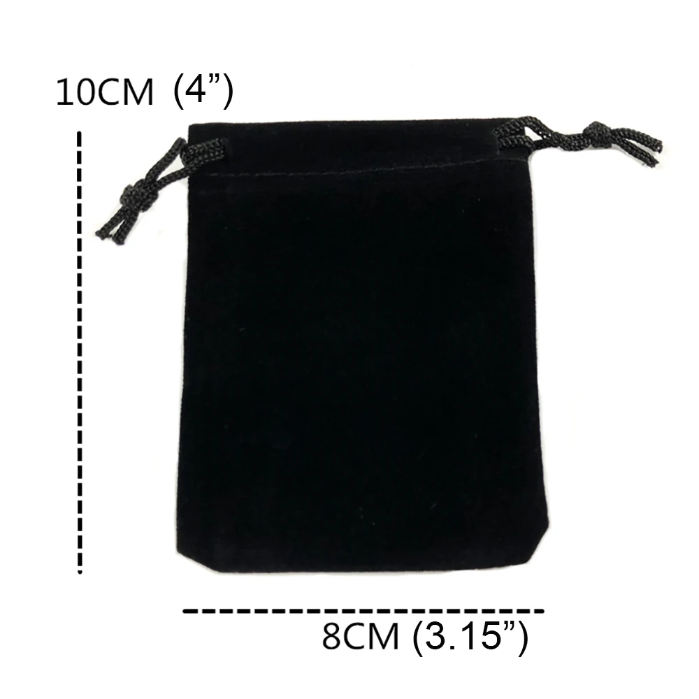 Set of 10Pcs Durable Velvet Carry Bag 8*10cm Pouches Drawstring for Dice Jewelry Gift Packaging