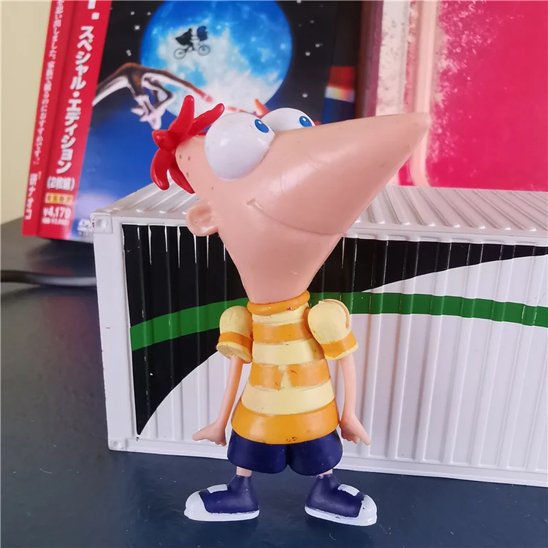 Disney Anime Phineas and Ferb Kawaii Mini Doll Flynn Action Figure Model Boy Girl Kids Toys Gift Collection Figurine