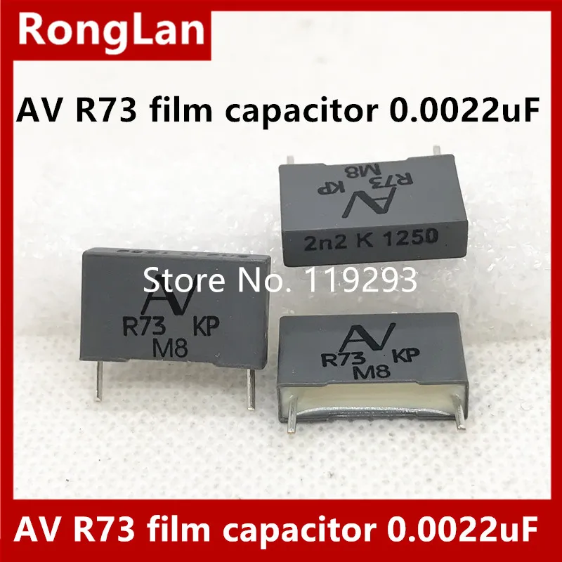 [New Original] Arcotronics AV R73 film capacitor 0.0022uF 2n2 222 2200pf / 1250v, P = 15mm -10PCS