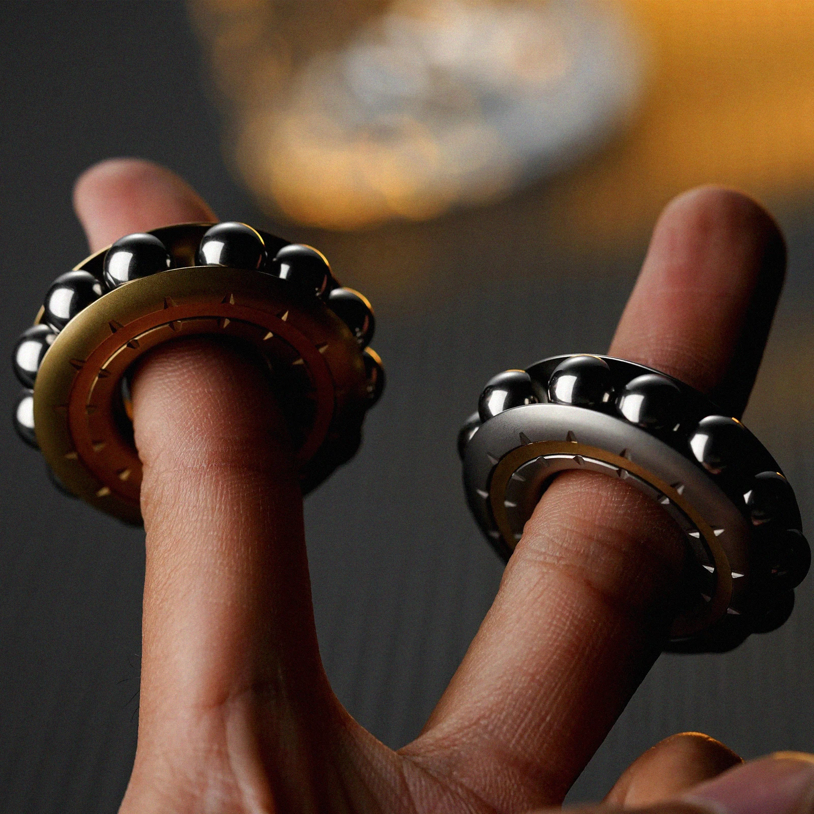 EDC Speelgoed Cyberpunk Gebed Kraal Ring Fidget Spinner Mechanische Vingertop Roterende Ring Stress Anti-Angst Speelgoed voor Volwassen