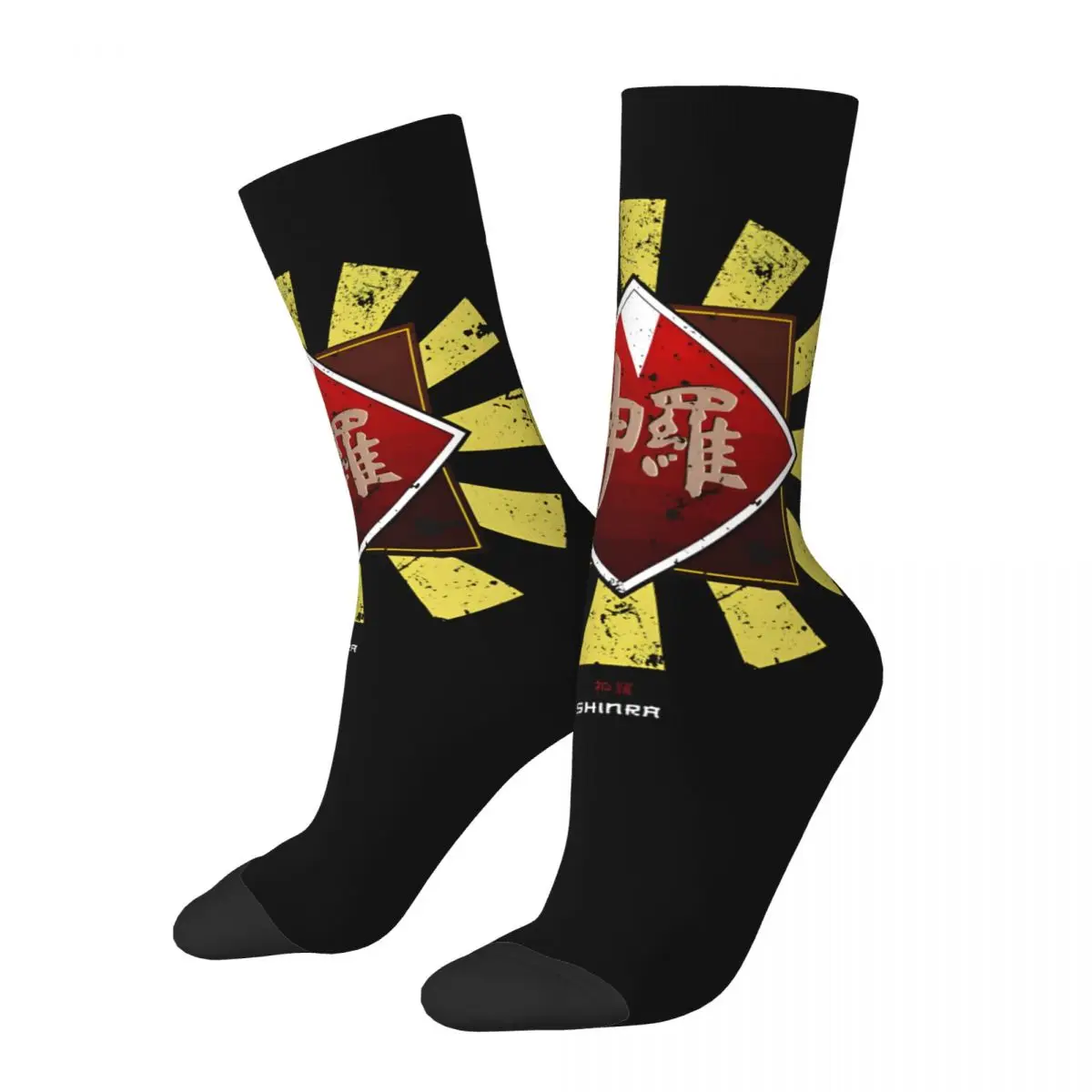 Vintage Unbelievable Men's compression Socks Unisex Shinra Corporation Street Style Seamless Printed Novelty Crew Sock