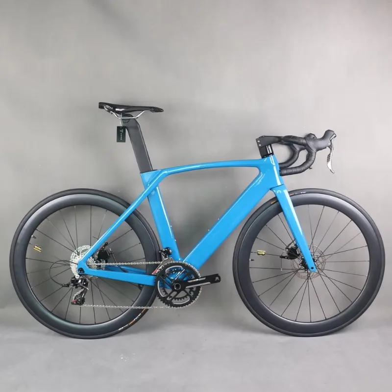 

24 Speed Full Hidden Carbon Aero Disc Road Complete Bike TT-X34 With Empire Pro Groupset Size 47-60cm