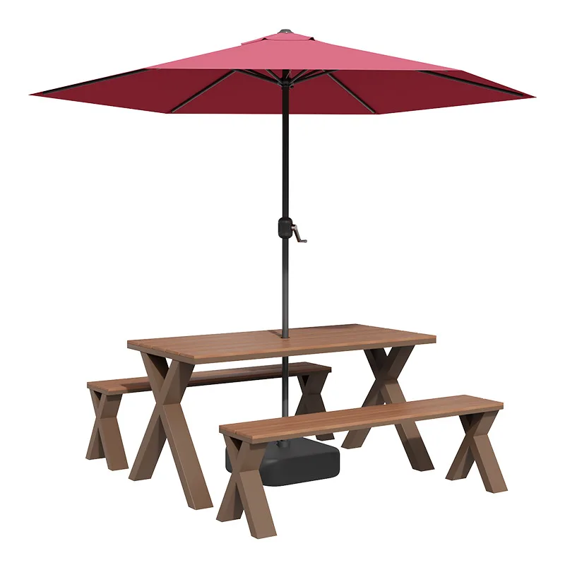 

Outdoor market Commercial street Casual dining tables and chairs with umbrella combination Internet celebrity