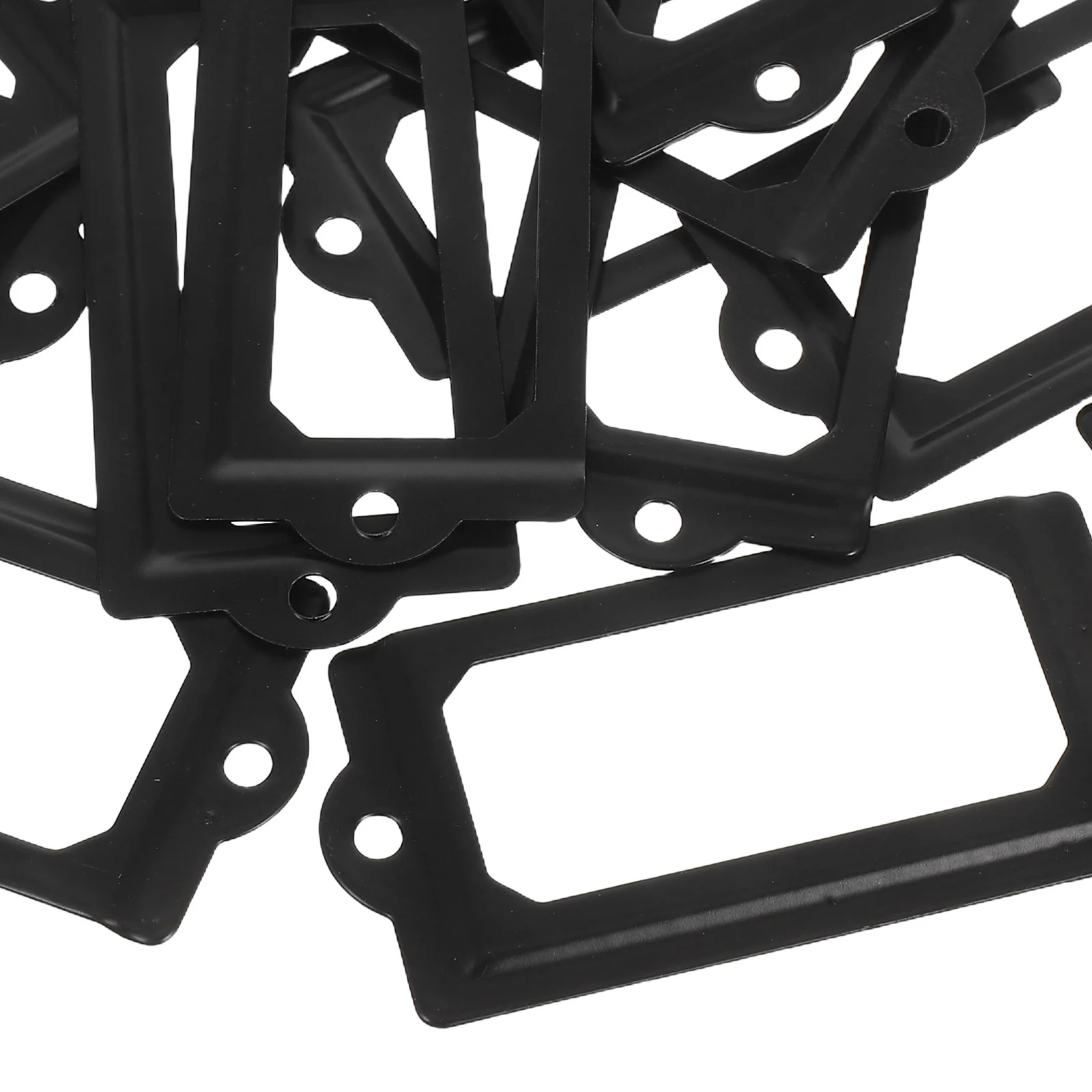 50Sets Iron Cabinet Label Holders Vintage Office Library File Drawer Card Tag Frame Organizer Storage Label Holder