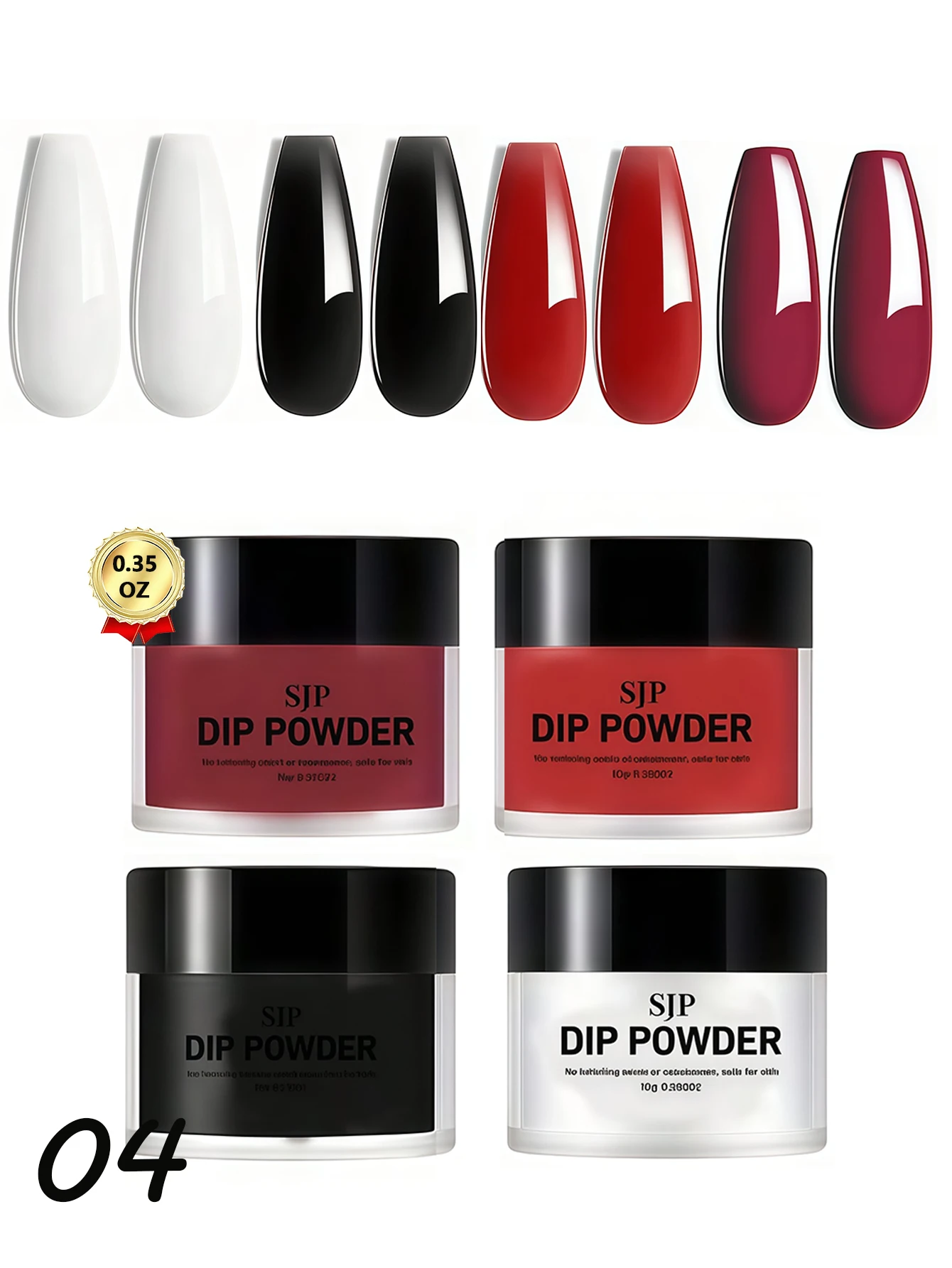 Kit de pó de imersão para unhas, 4 unidades, 0,335 fl.oz/cada, pó de imersão com 4 cores azul roxo preto rosa, kit de imersão em pó para unhas manicure