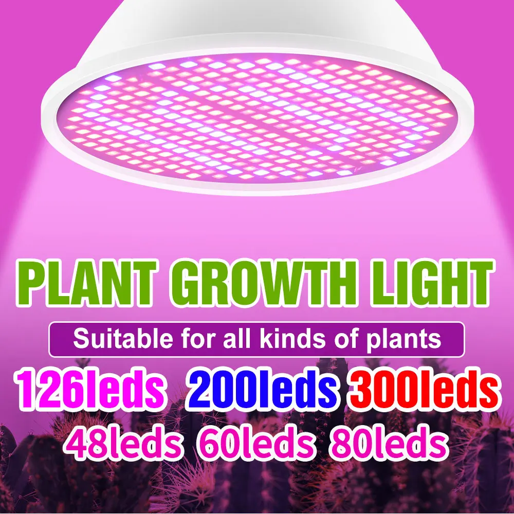 E27/E26 220 فولت LED تنمو ضوء لمبة الطيف الكامل مصباح النبات داخلي الزراعة المائية زهرة زراعة الخضروات تزايد الأضواء 110 فولت