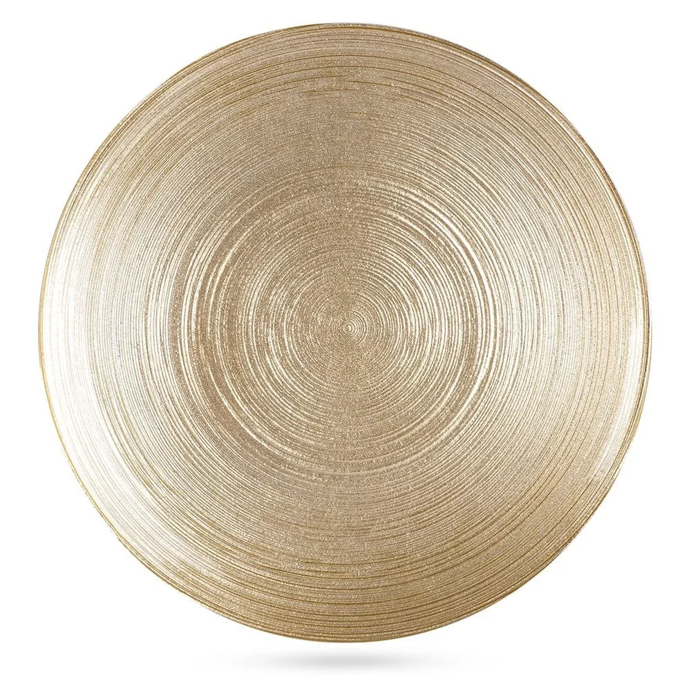 Dessertplaat Glasplaat Goud 21 Cm