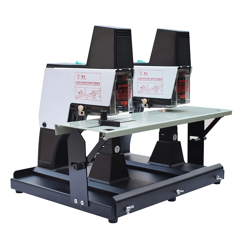 Factory Electric Double Head Stapler Machine ST-1000TS Office Book Binding Flat & Saddle Stapler
