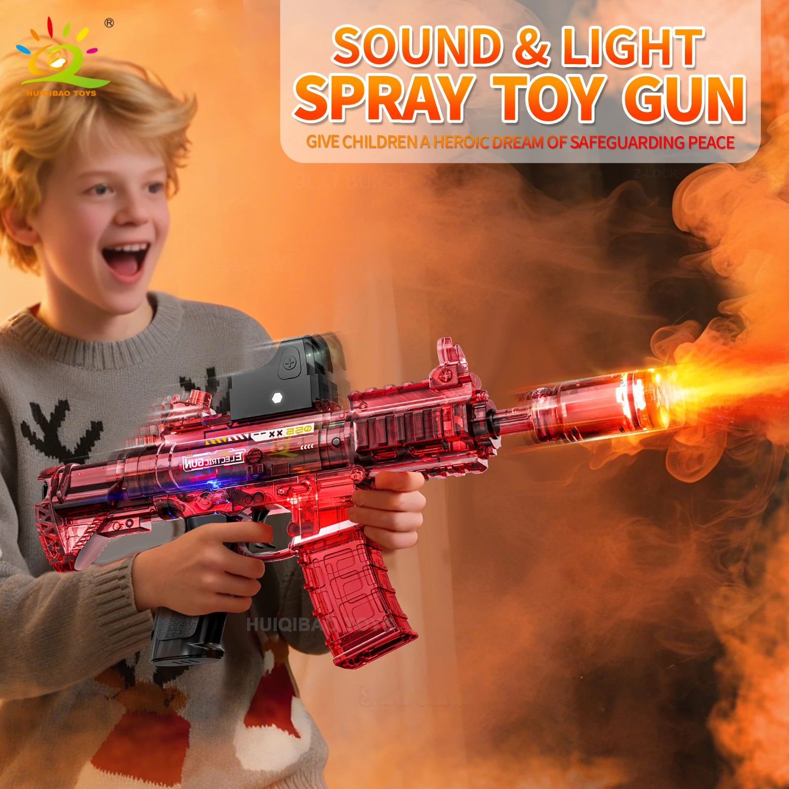 New M146 Interlocking Electric Sound & Light Toy Gun Cool Spray Edition Submachine Gun Adult & Children's Toy Birthday Gift