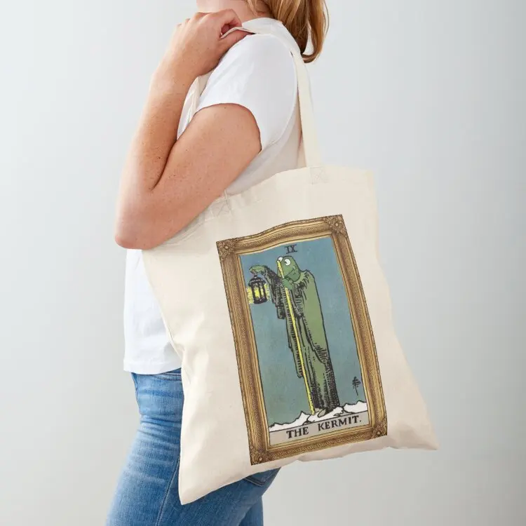 

the kermit Tote Bag Canvas handbag tote bags men Women bags