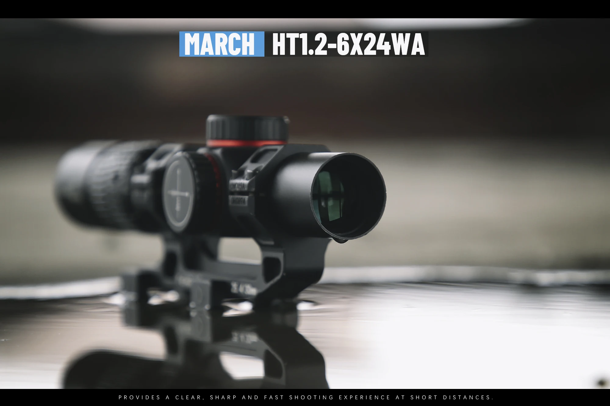 MARCH Tactical Optical  HT1.2-6X24WA Sight Wide Angle Rifle Scope for Hunting And Shotting Airsoft Air Guns Sight With Mounts view 3
