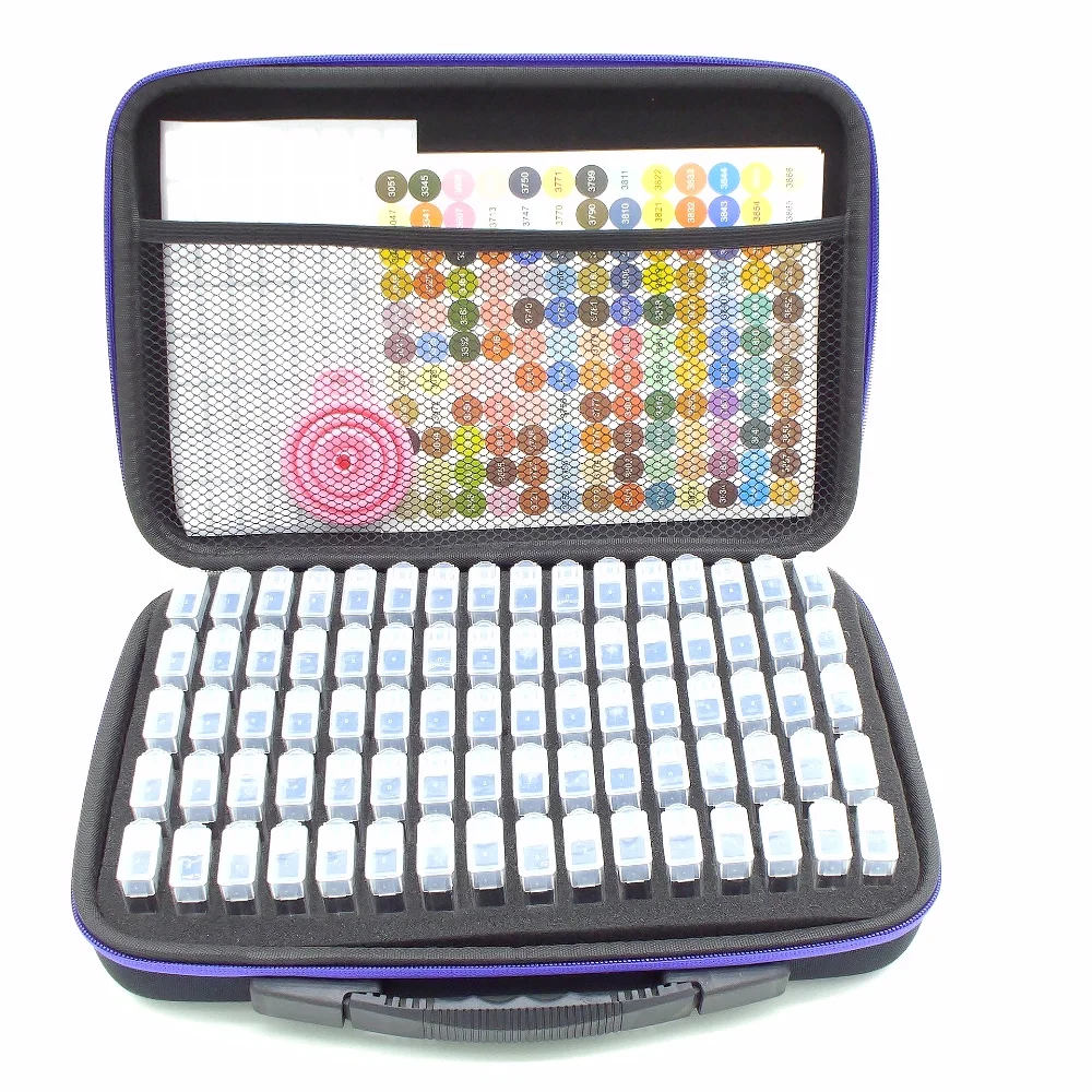 Diamond painting tools set of organizer bag nail art storage round bottle dispensing bag handbag