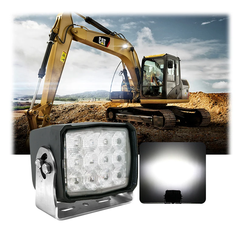 IP69K 5 Inch Cube Flood Spot Beam Anti-vibration Mining Light Off-road ECE R10 Anti-glare 60W LED Work Light