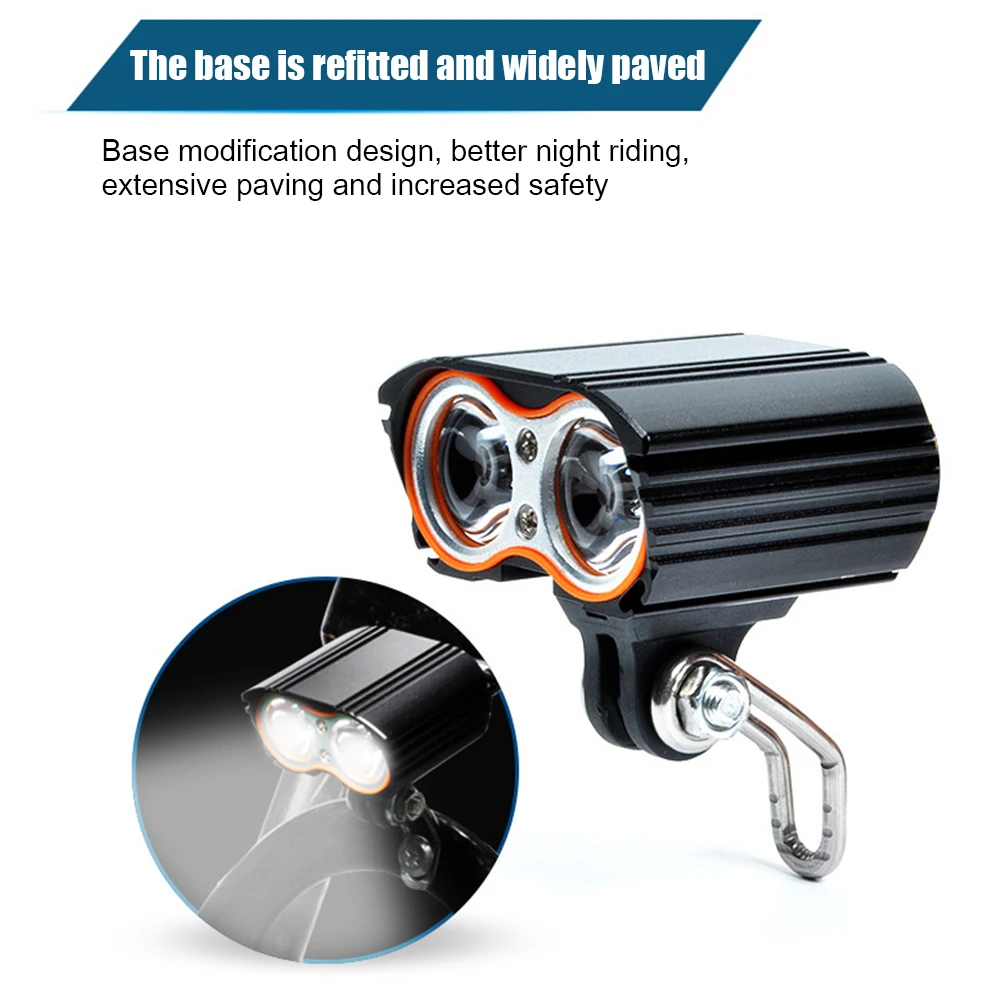 2T6 LED دراجة هوائية جبلية المصباح الأمامي مصباح 5 فولت-48 فولت مقاوم للماء ليلة ركوب السلامة تحذير الكاشف الدراجات الملحقات #1