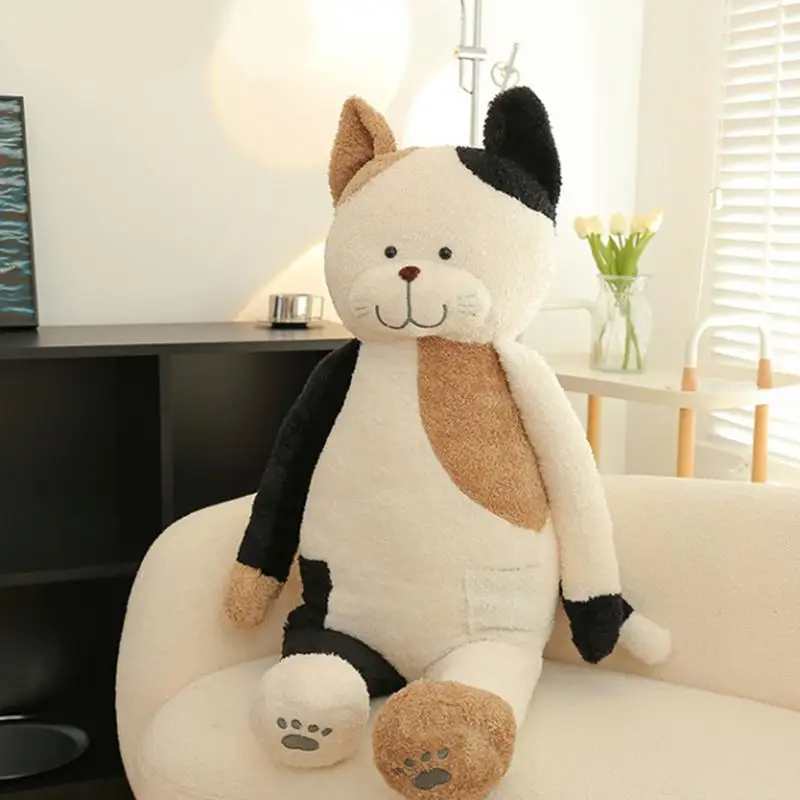 Giocattoli di peluche per gatti farciti Soft pausa Office Nap Doll Bed Sleepping Pillow Animal Cheese Cat farcito Home Decor compleanno ragazze regali