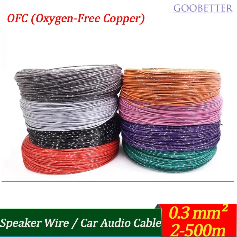 

Audio Cable 0.3mm² OFC Twisted Pair Car Speaker Wire 2-500m for Speaker Upgrade Stereo Power Cable HiFi