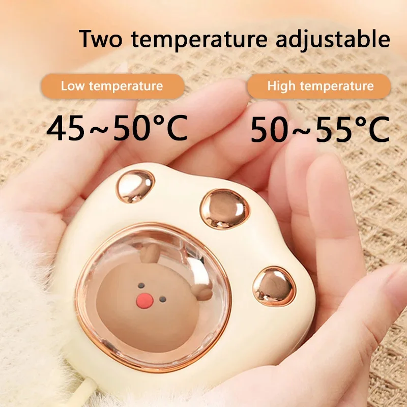 Mini Hand Warmer Mobile Power 2 In 1 Usb Charging Cute Cat Paw Pocket Hand Warmer Fast Heater Winter For Camping Office School