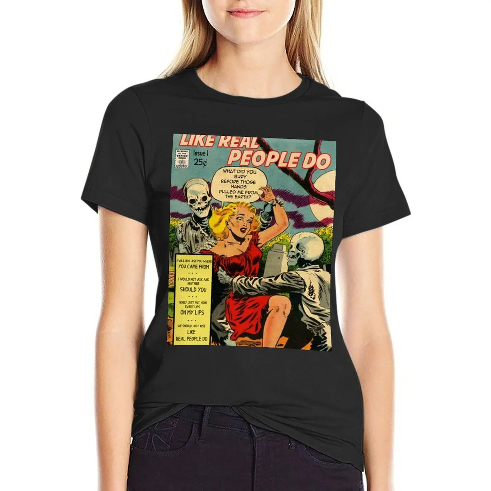 

Like Real People Do - Hozier Retro Comic T-Shirt Aesthetic clothing tees kawaii clothes oversized t shirts for Women