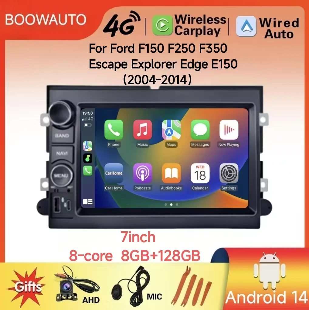 Android 14 Car Radio For Ford F150 F250 F350 Mercury Explorer Mustang Escape Stereo Head Unit Multimedia Video Player GPS DVD