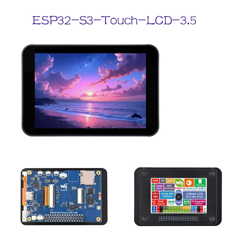 ESP32-S3 Development Board 3.5 Inch IPS Touch Display 320x480 QSPI WiFi Bluetooth 5 Camera Interface Type B Module