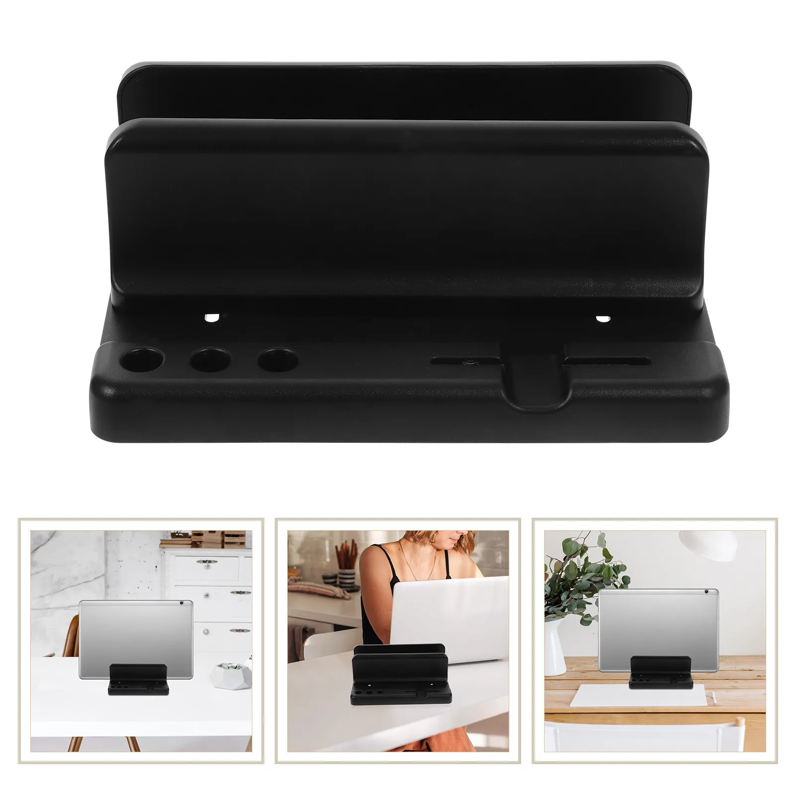 

1Pcs Plastic Laptop Stand Vertical Type Lightweight Sturdy Laptop Supporting Holder for Desktop Use Home Entertainment Setup