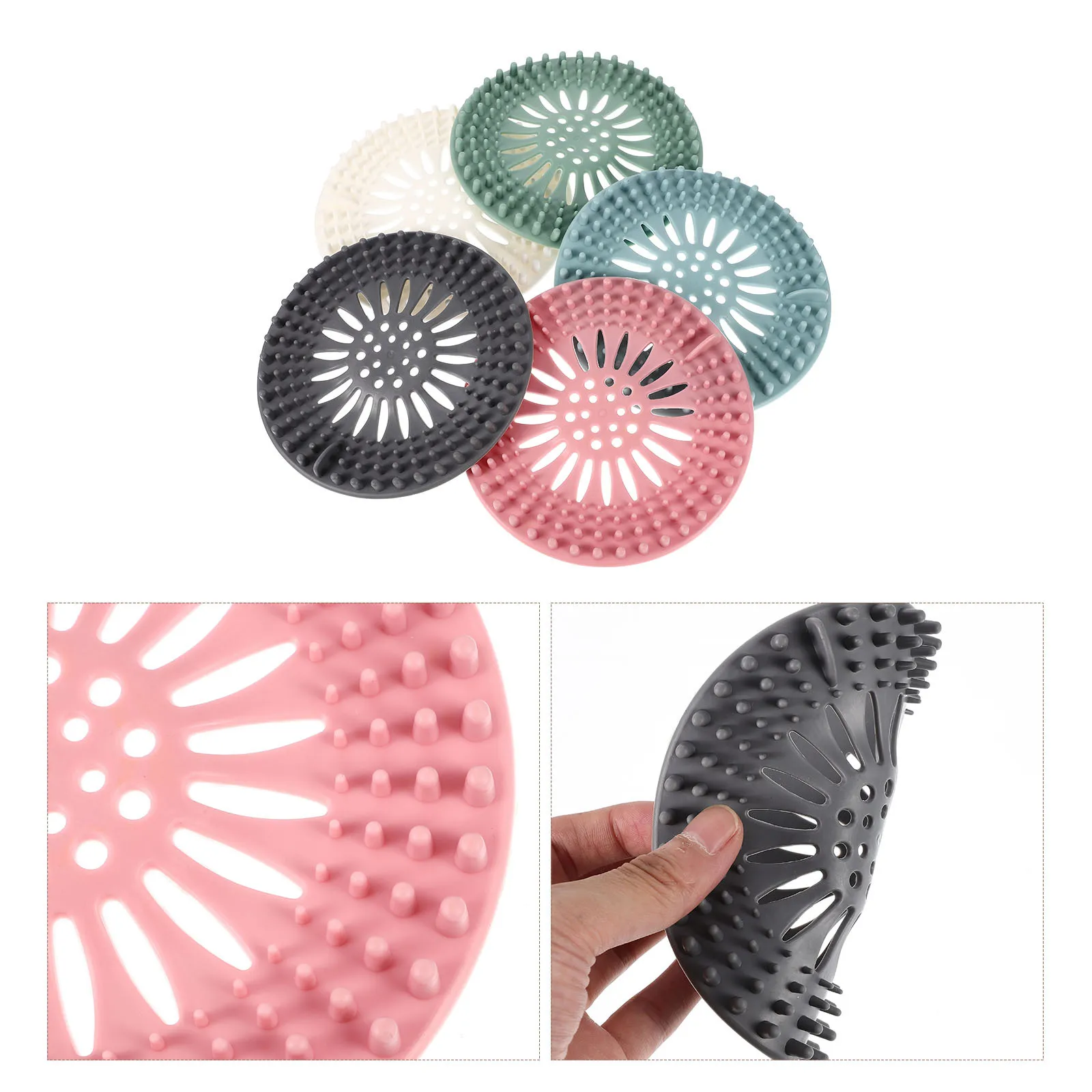

10Pcs Floor Drain Cover Hair Catcher Durable Filter for Shower Bathroom Kitchen Laundry Room Sewer Drain Hair Catcher