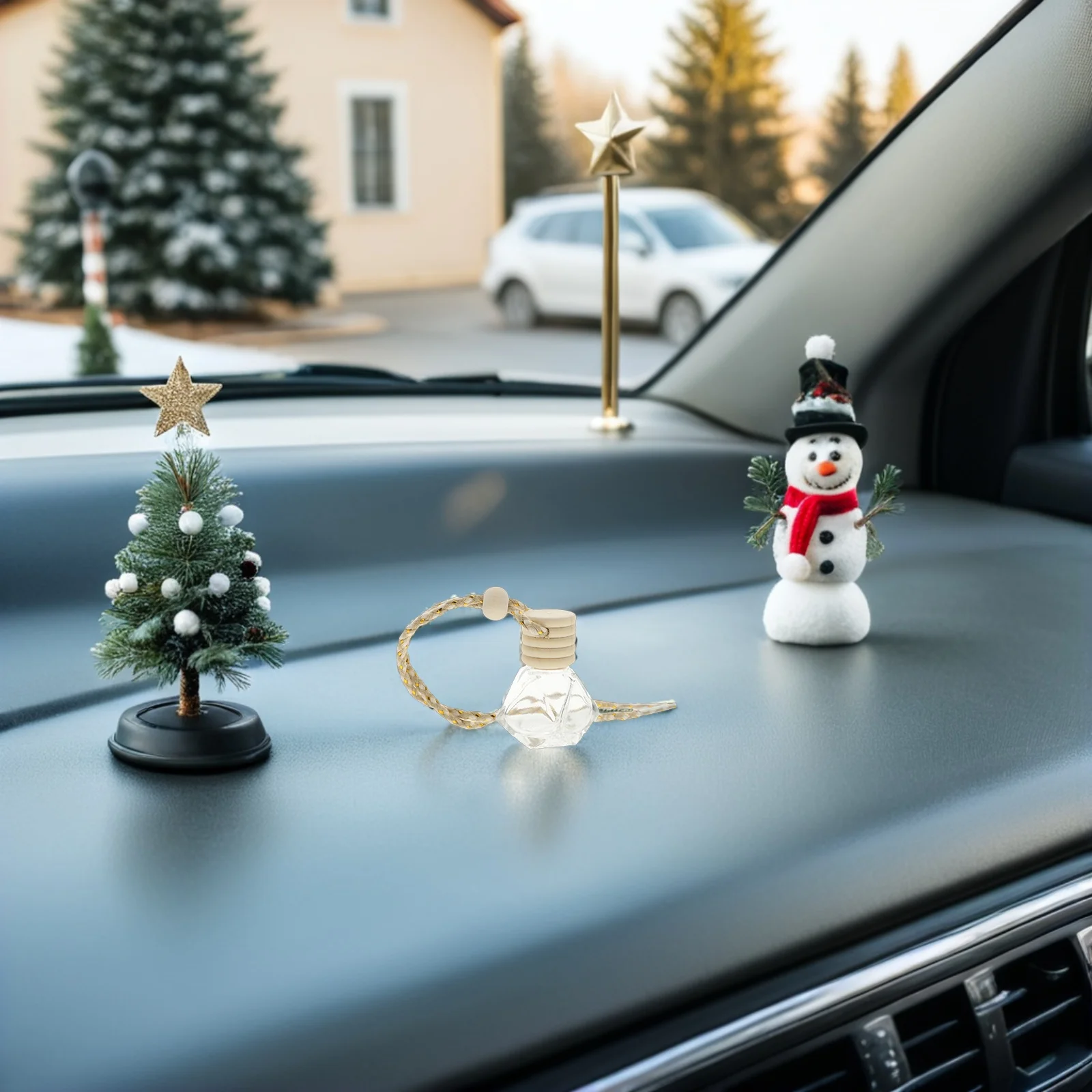 

5pcs Bottle Car Diffusers Empty Glass Essential Oils Containers Hanging Decorative Suspending Perfume Container Small Reusable