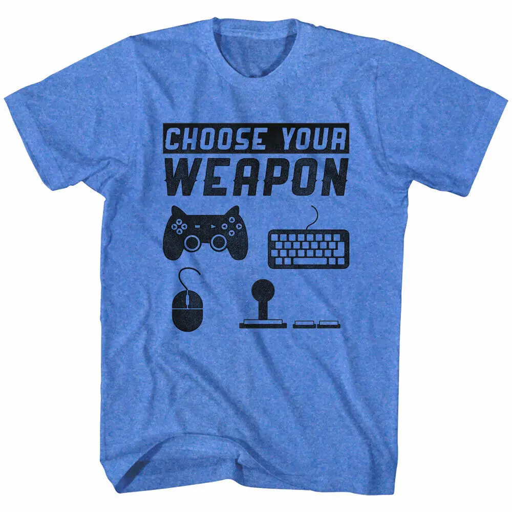 Gamer Society Choose Your Weapon Men's T Shirt Keyboard Joypad Joystick Mouse