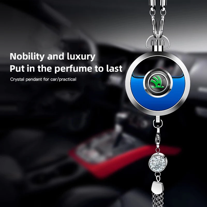 1Pcs Car Perfume Pendant Air Freshener Hanging Diffuser For Skoda Octavia Rapid Kodiaq Karoq Fabia Kamiq Superb Derivative