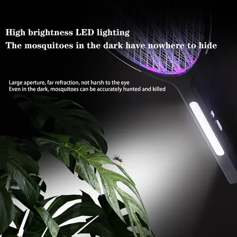 3-i-1-utvidgning av elnätet elektrisk myggsmugg 3000V C-typ laddningsbar mygg- och flugdödare 8 best sales myggelektrisk - №8