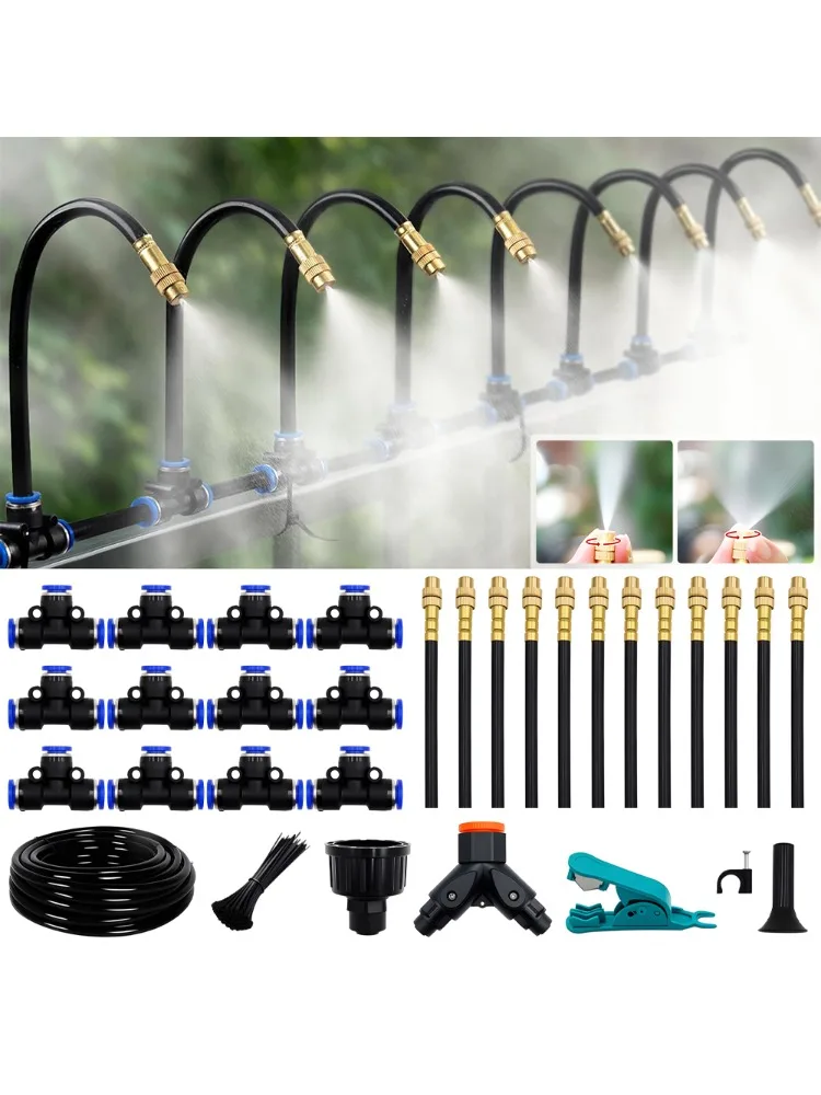 DIY Gratis Buigen Universele Spray Kit Voor Kas Tuin Bloemen Plant Watering Irrigatie Patio Verneveling Koelsysteem - afbeelding 2