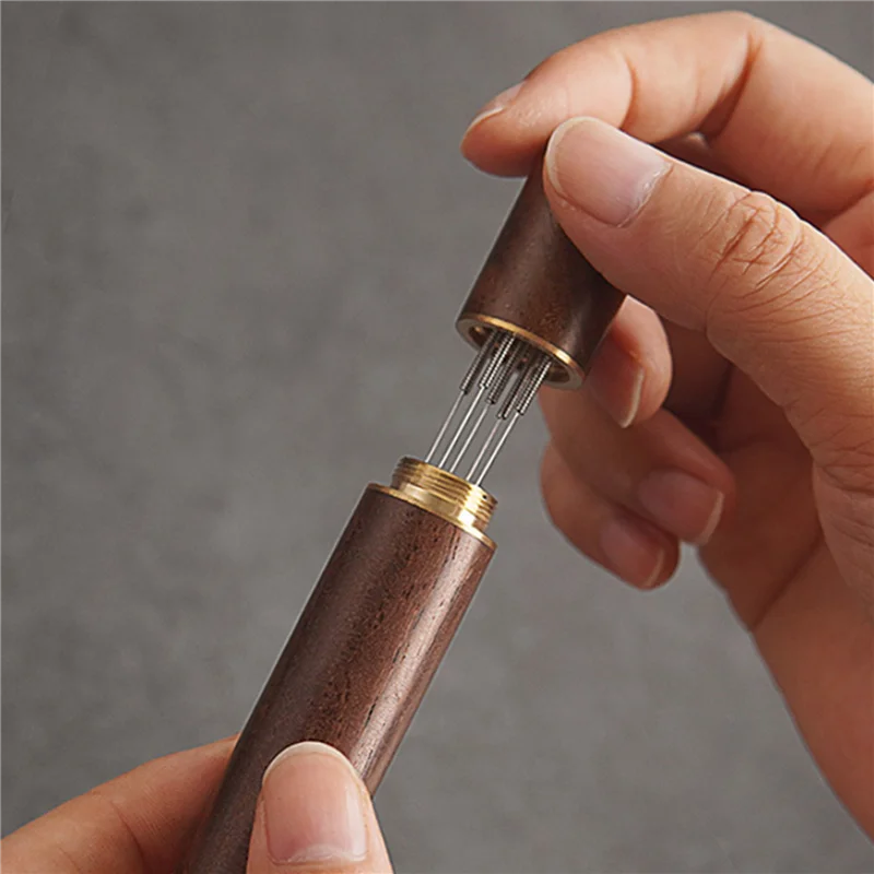 UNCL 3X Pressino per caffè Aghi in acciaio inossidabile Agitatore per polvere per caffè espresso Distributore Livellatore Strumenti WDT Accessori per agitazione A