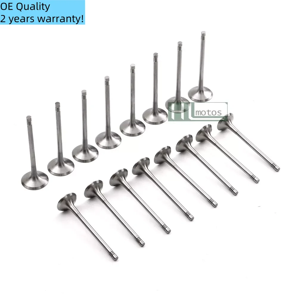 

OE Quality 16Pcs Engine Intake & Exhaust Valves Set for 1.8T 2.0T VW GTI GLI Audi A3 Seat