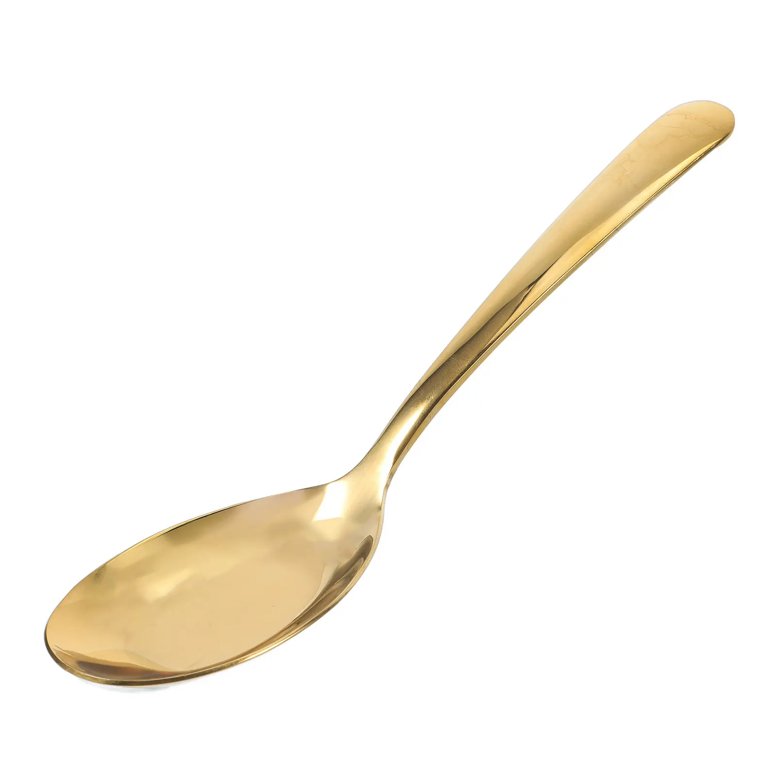 Cuchara de Sopa de Acero Inoxidable con Fondo Plano y Mango Largo, Apta para Lavavajillas, Ideal para Servir Ramen, Pho, Sopa Miso y Dumplings