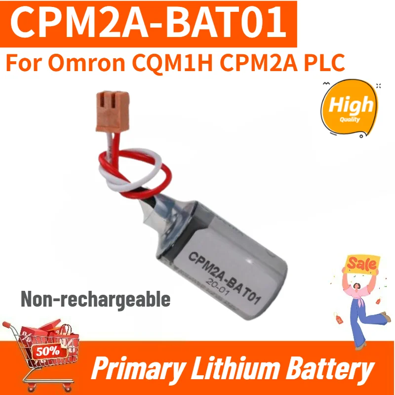 CPM2A-BAT01 3.6V Lithium Battery for Omron CQM1H CPM2A PLC Non-rechargeable Primary Lithium Battery