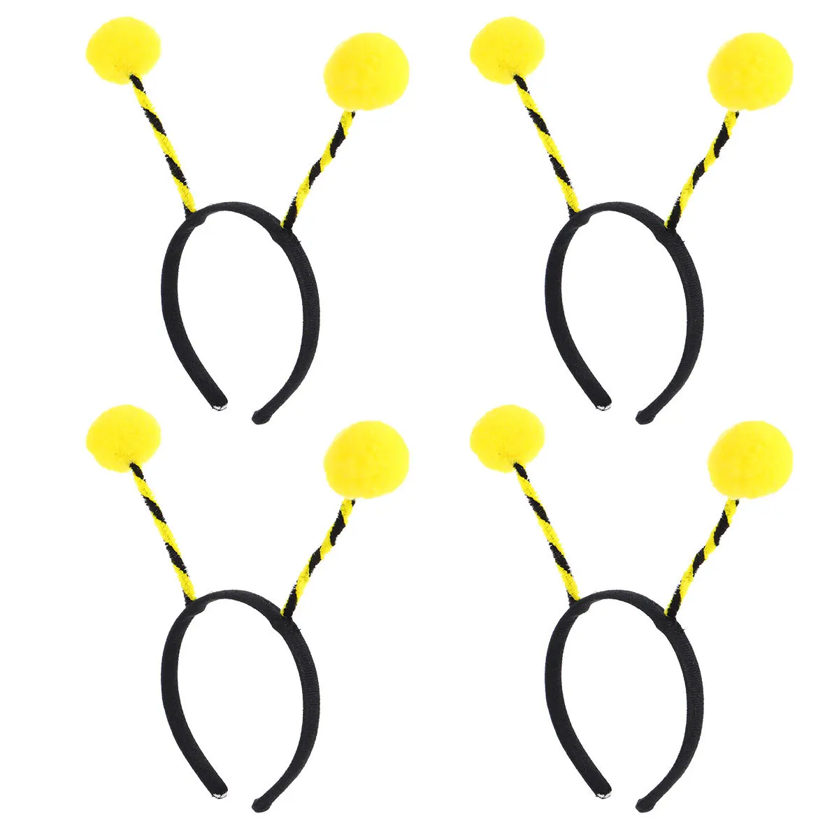 Cerchietto per capelli con antenna per fascia per capelli da 4 pezzi per bambini Design che scuote la molla Durevole accessorio per costume da festa per cosplay Styling per capelli