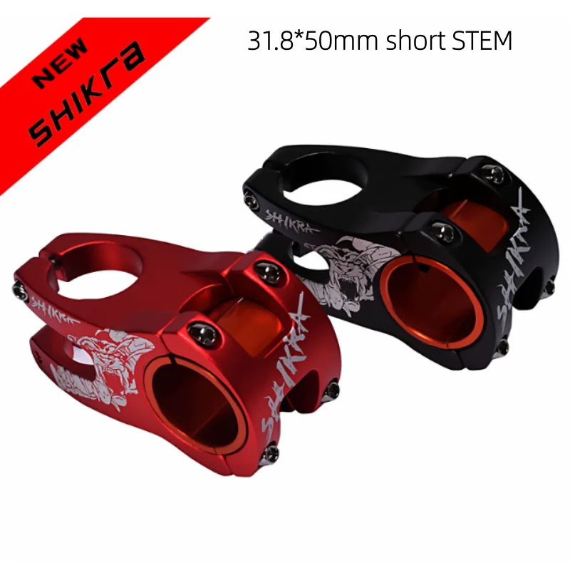Slope bicycle handlebar shikra bicycle handlebar aluminum alloy 50mm mountain bike AM short handlebar vertical tube downhill han