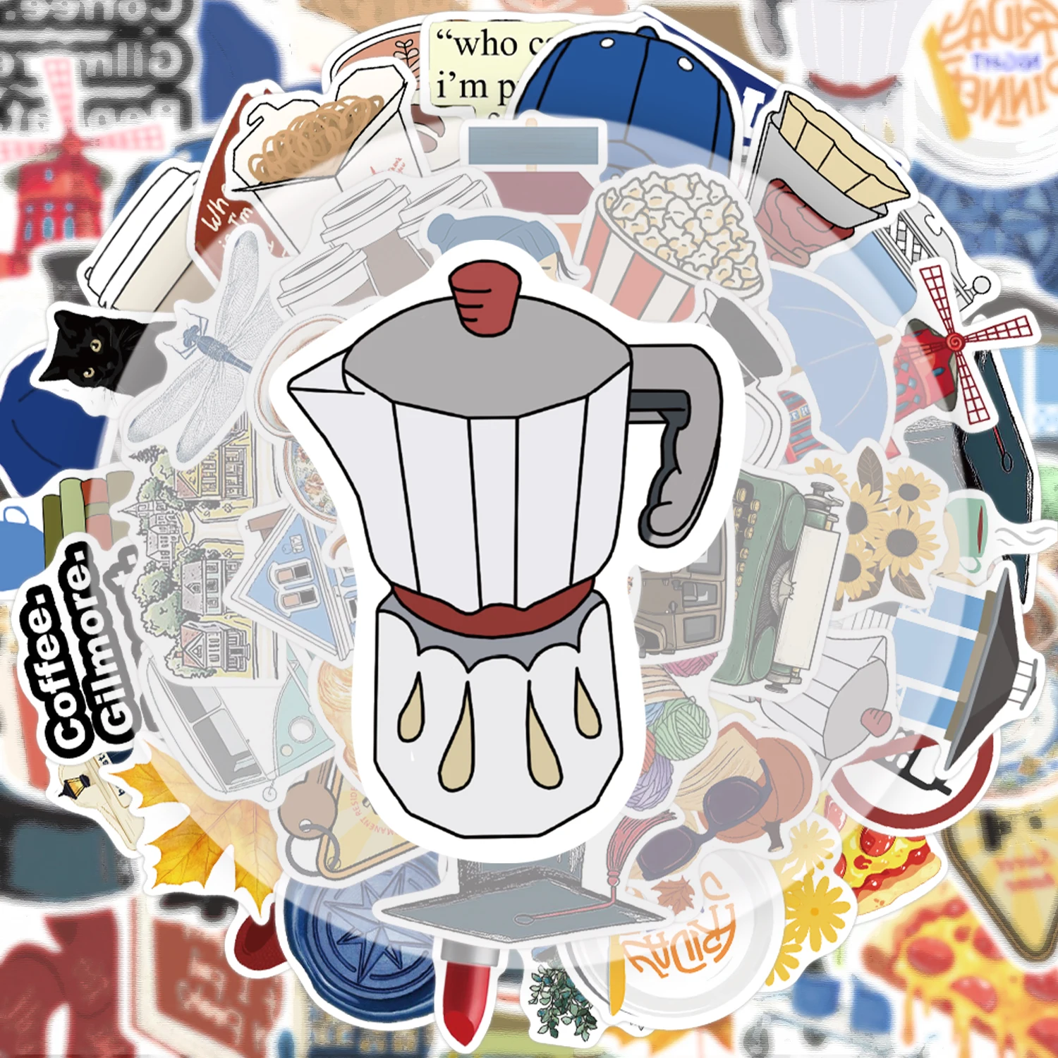 50 Goimore Graffiti Stickers, Suitable for Decorating Water Bottles, Laptops, Mobile Phones, Suitcases, Skateboards, Guitars, Gift Boxes, Party Decorations