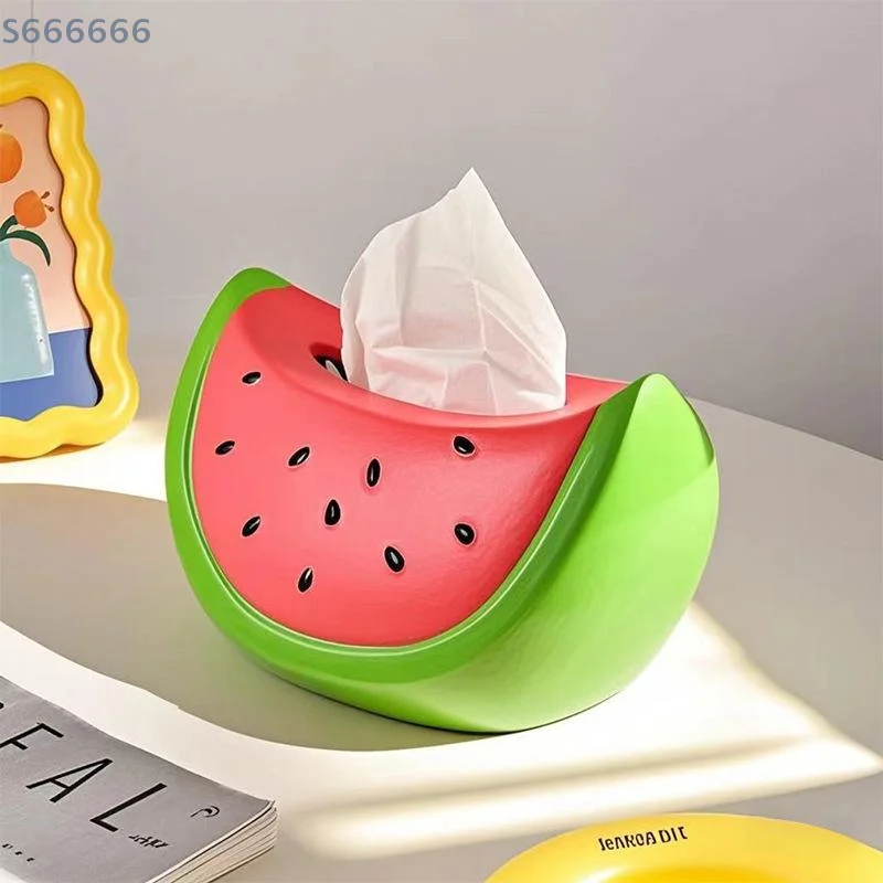

Advanced Sense Watermelon Tissue Box Desktop Home Living Room Porch Coffee Table Decoration Portable Creative Paper Box