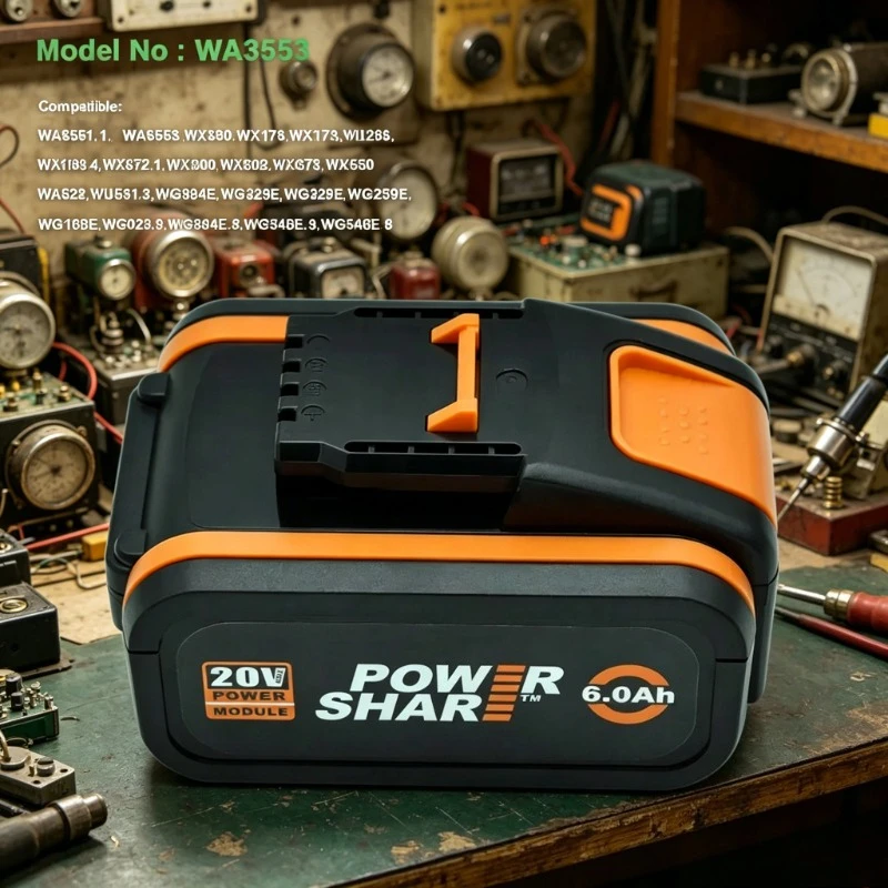 

For 20V Battery 8000mah Li-ion for Worx WX390/WX176/WX166.4/WX372.1 WX800/WX678/WX550/WX532/WG894E WG629E/WG329E/WG2 Tools Model