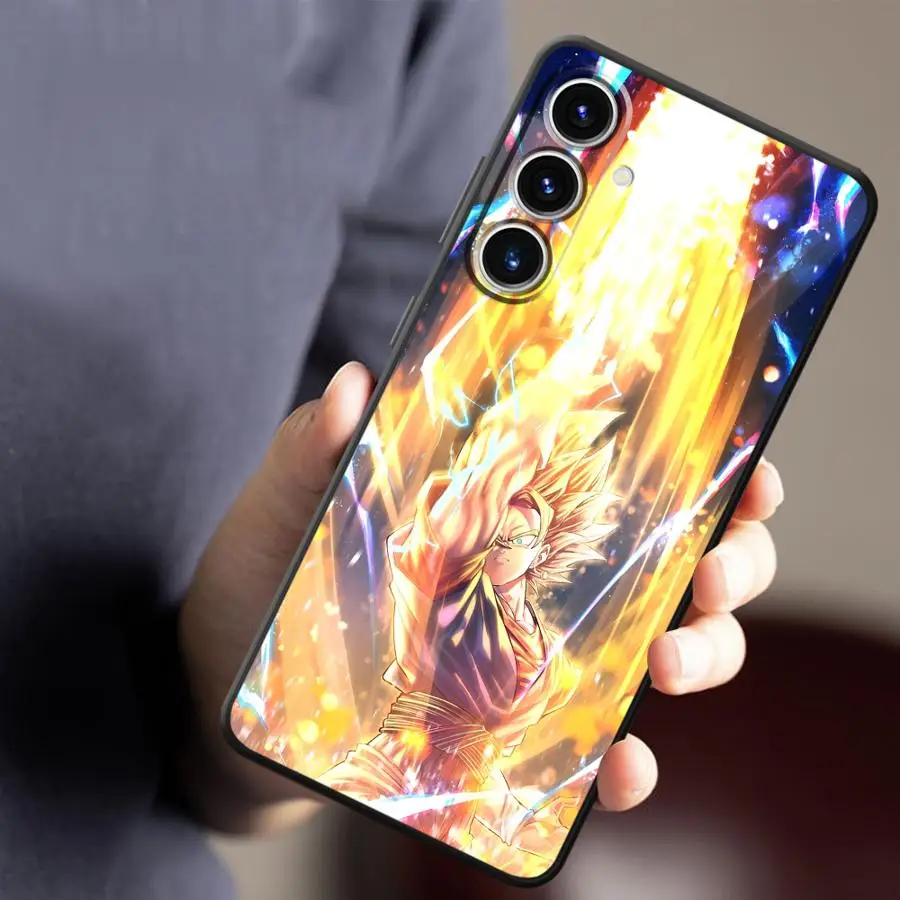 Preto macio caso capa de telefone para samsung galaxy a26 a72 a25 a71 a36 a51 a73 a22 a52 a24 a55 a35 a32 a41 a23 a53 dragon ball retro